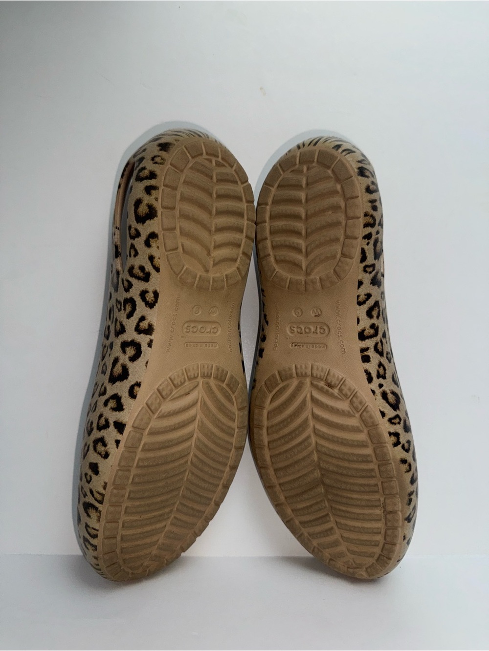 Crocs Kadee Leopard Print Ballet Flats 9 Y2K Ballet Core Coastal Grandma Comfort - Picture 10 of 11